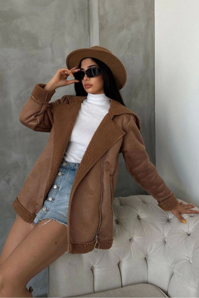 Süet Deri Biker Mont Süet Deri Biker Mont