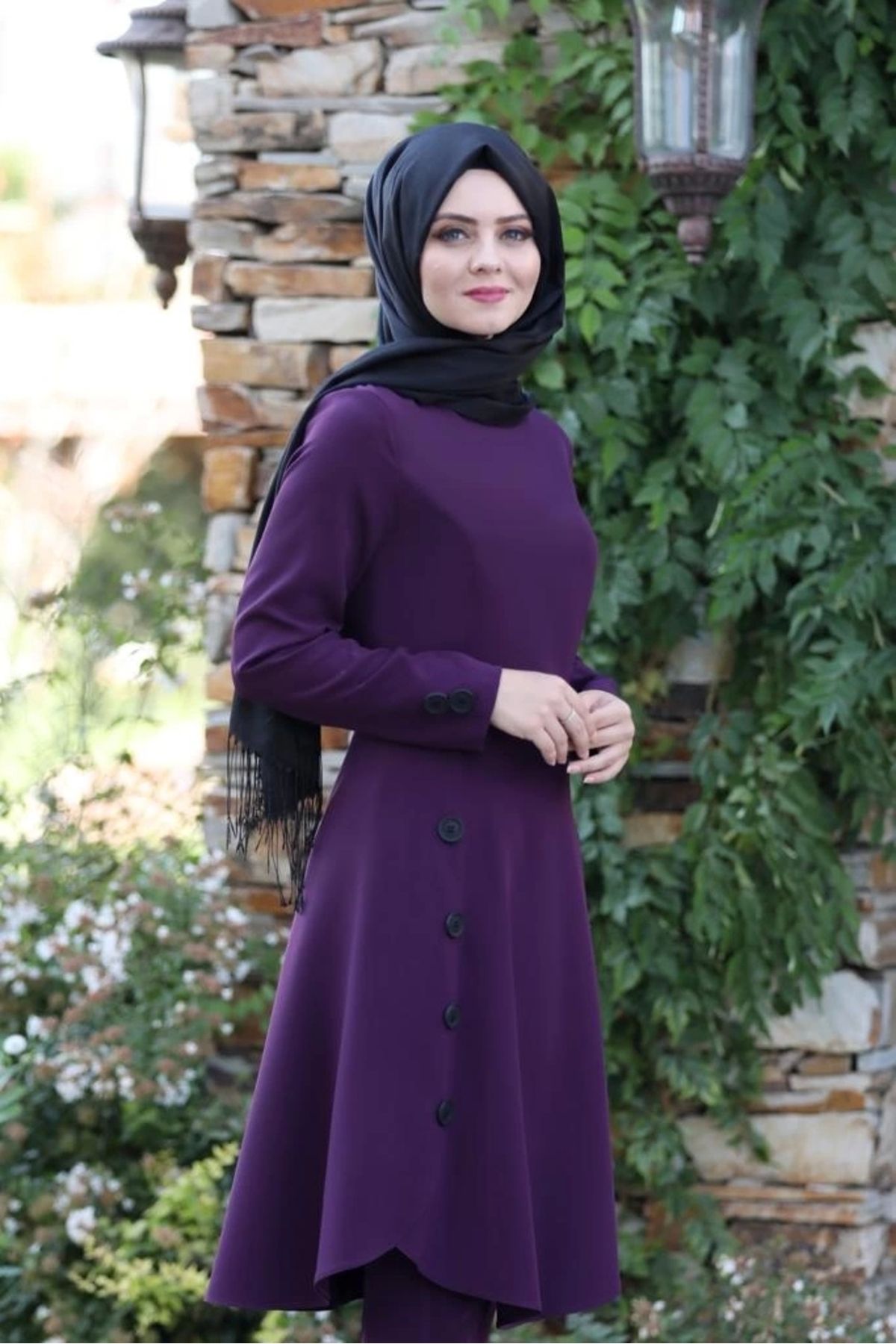 Pileli Takım Elbise Mc0035 Mürdüm Pileli Takım Elbise Mc0035 Mürdüm