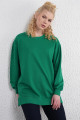 İki İplik Basic Benetton Yeşili Sweatshirt