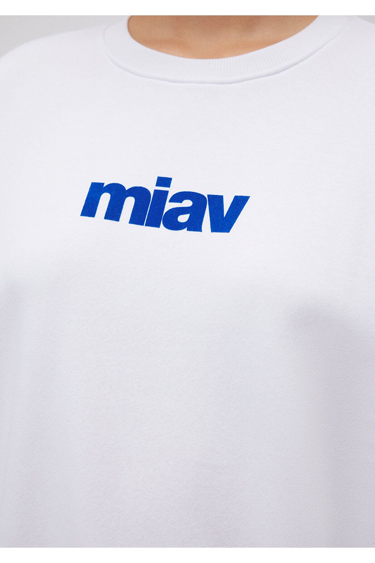 Miav Baskılı Beyaz Sweatshirt 1610964-620