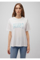 Logo Baskılı Beyaz Tişört Regular Fit / Normal Kesim 1611193-81964 Logo Baskılı Beyaz Tişört Regular Fit / Normal Kesim 1611193-81964