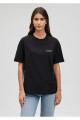 Logo Baskılı Siyah Tişört Loose Fit / Bol Rahat Kesim 1611309-900 Logo Baskılı Siyah Tişört Loose Fit / Bol Rahat Kesim 1611309-900