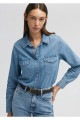 Merida All Blue Indigo Si Jean Gömlek Fitted / Vücuda Oturan Kesim 1210662-86492 Merida All Blue Indigo Si Jean Gömlek Fitted / Vücuda Oturan Kesim 1210662-86492