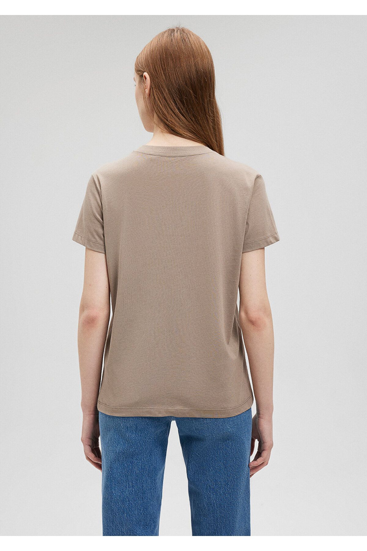 Kedi Baskılı Kahverengi Tişört Slim Fit / Dar Kesim 1612402-70364 Kedi Baskılı Kahverengi Tişört Slim Fit / Dar Kesim 1612402-70364