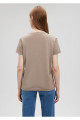 Kedi Baskılı Kahverengi Tişört Slim Fit / Dar Kesim 1612402-70364 Kedi Baskılı Kahverengi Tişört Slim Fit / Dar Kesim 1612402-70364