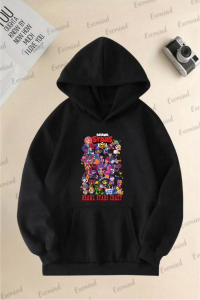 Unisex Brawl Stars Baskılı Yetişkin ve Çocuk Kapüşonlu Sweatshirt Unisex Brawl Stars Baskılı Yetişkin ve Çocuk Kapüşonlu Sweatshirt