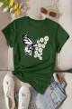Pamuklu Papatya Kelebek Tasarım Tshirt Pamuklu Papatya Kelebek Tasarım Tshirt