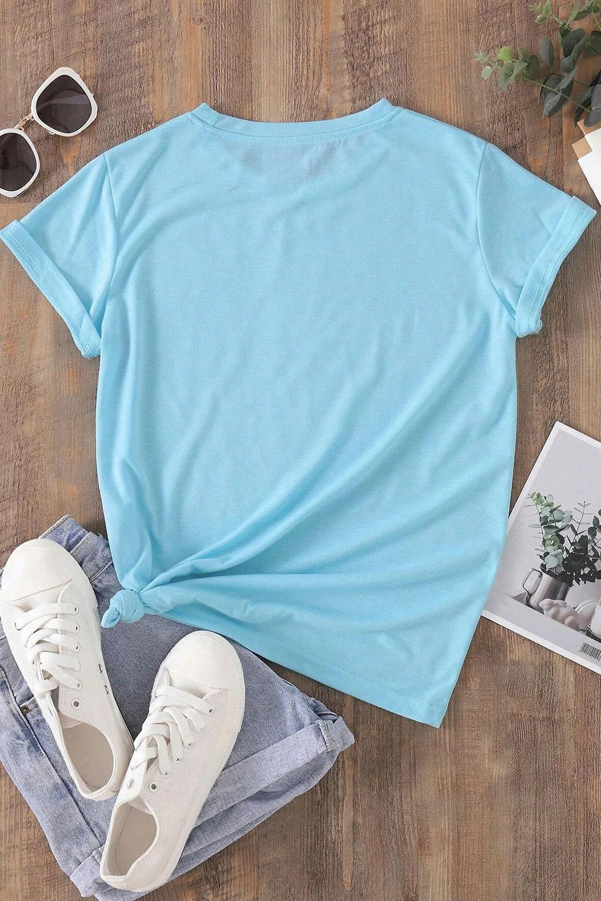 Unisex Leopar Kalp Baskılı Oversize T-shirt Unisex Leopar Kalp Baskılı Oversize T-shirt