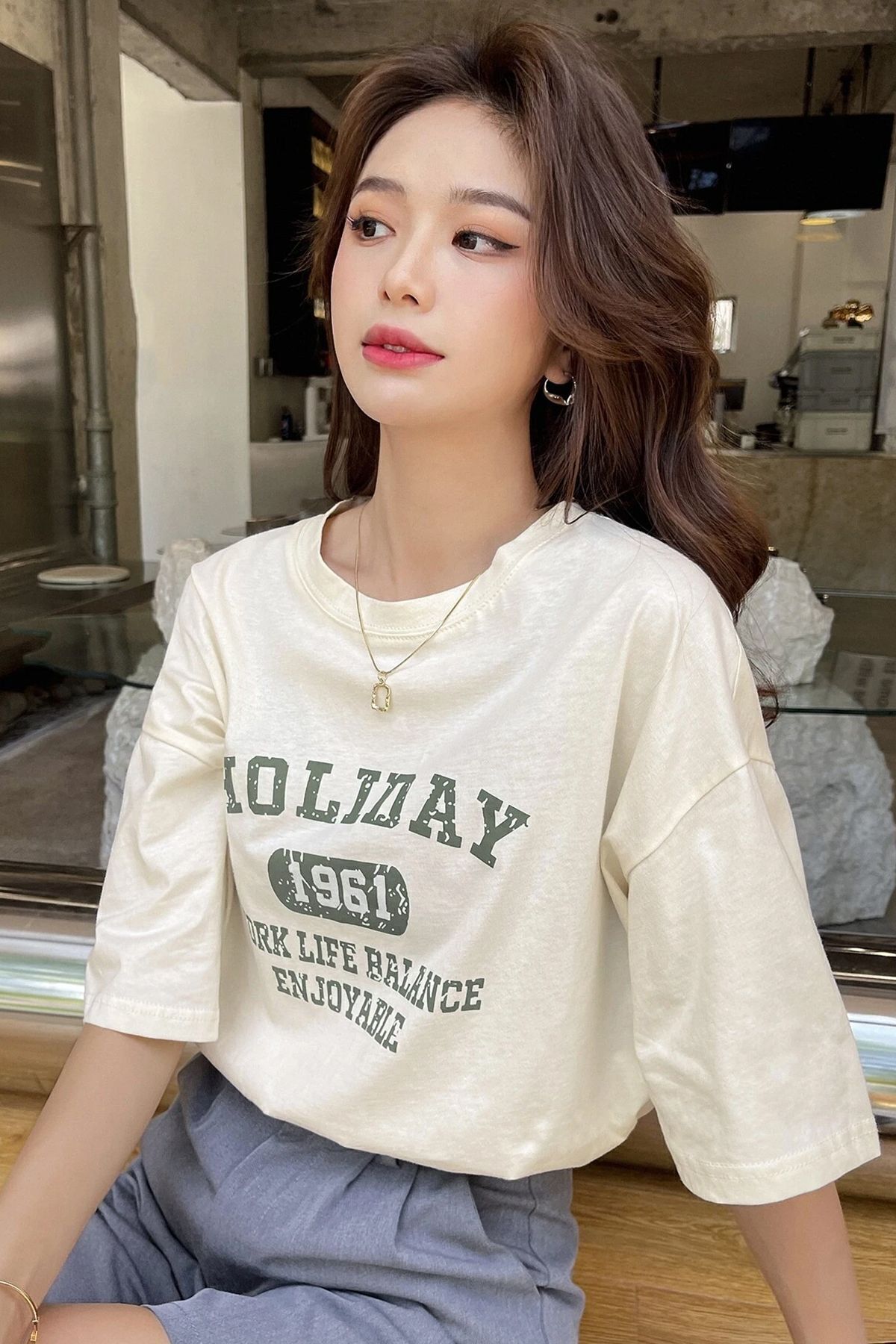 Unisex Holiday Baskılı Tasarım Tshirt Unisex Holiday Baskılı Tasarım Tshirt