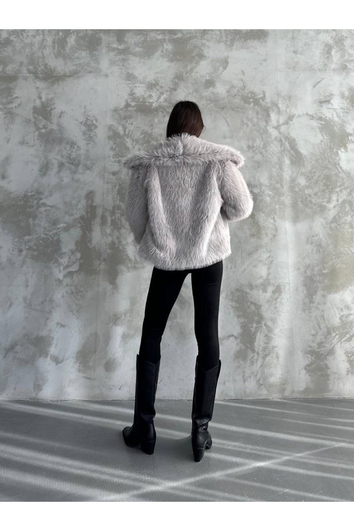 Kadın Siyah Premium Peluş Kışlık Suni Premium Kürk Mont Kadın Siyah Premium Peluş Kışlık Suni Premium Kürk Mont