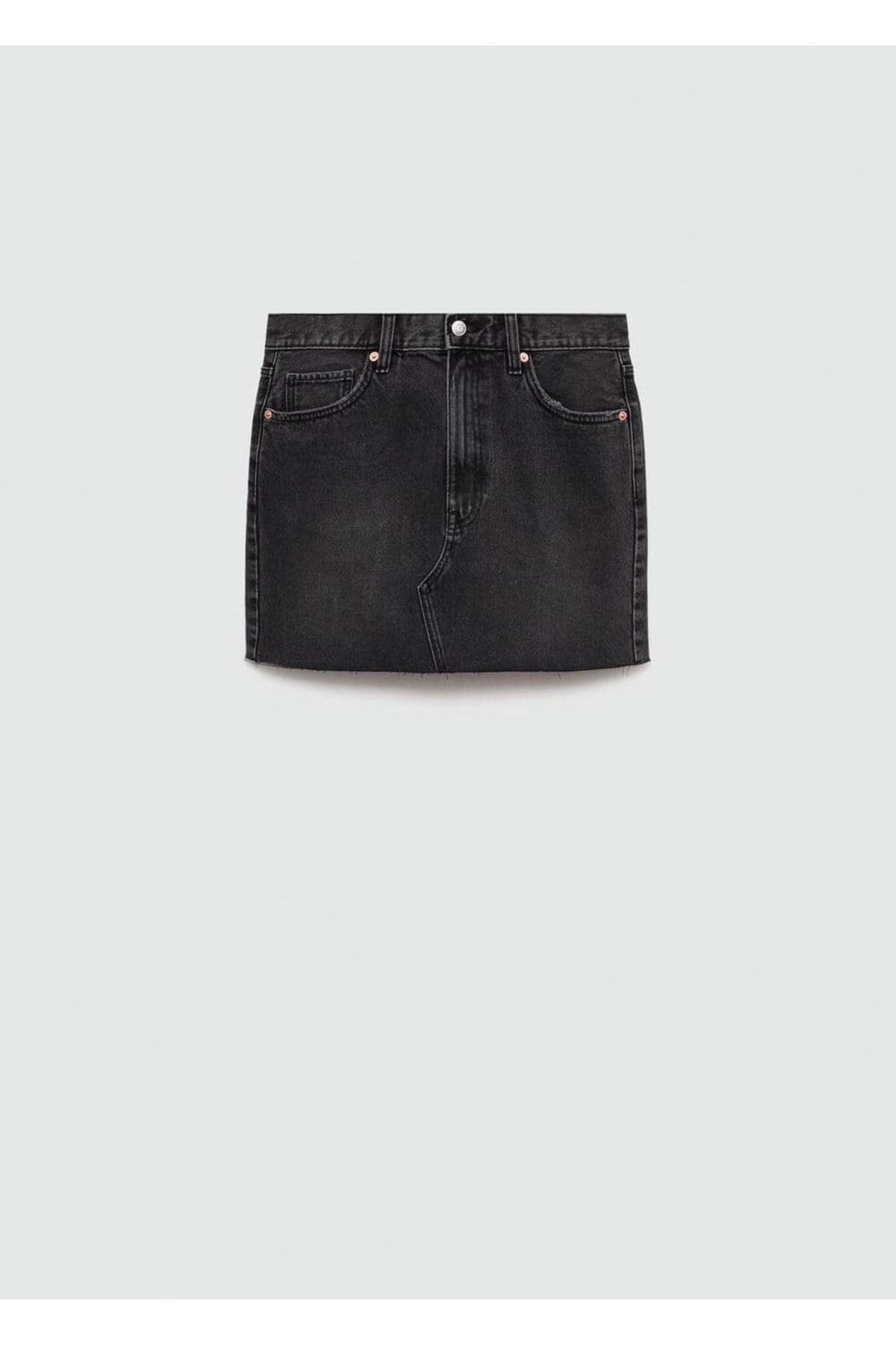 Kenarları dikişsiz denim mini etek Kenarları dikişsiz denim mini etek