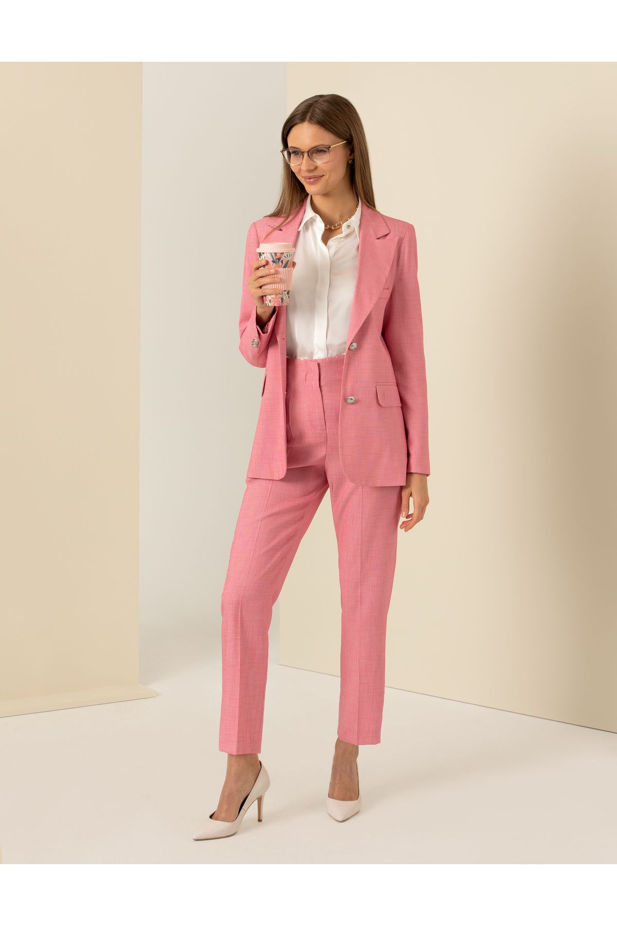Pembe Blazer Ceket 50247237-VR023 Pembe Blazer Ceket 50247237-VR023