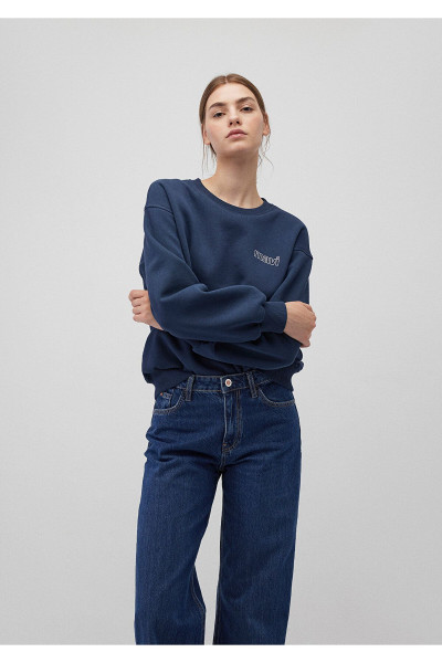 Logo Baskılı Lacivert Sweatshirt 1611656-82454 Logo Baskılı Lacivert Sweatshirt 1611656-82454