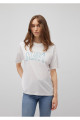 Logo Baskılı Beyaz Tişört Regular Fit / Normal Kesim 1611193-81964 Logo Baskılı Beyaz Tişört Regular Fit / Normal Kesim 1611193-81964