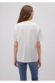 Logo Baskılı Beyaz Tişört Regular Fit / Normal Kesim 1611193-81964 Logo Baskılı Beyaz Tişört Regular Fit / Normal Kesim 1611193-81964