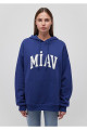 Miav Baskılı Kapüşonlu Mavi Sweatshirt 1S10131-70722