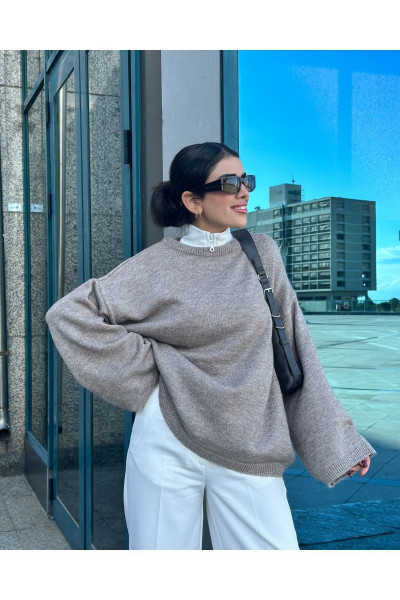 Oversize Bisiklet Yaka Kazak Oversize Bisiklet Yaka Kazak