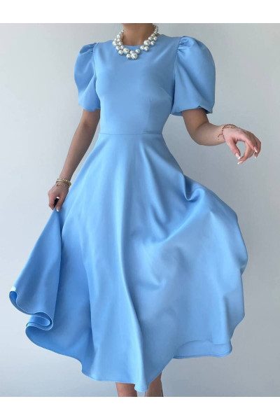 Karpuz Kollu Midi Boy Elbise Karpuz Kollu Midi Boy Elbise