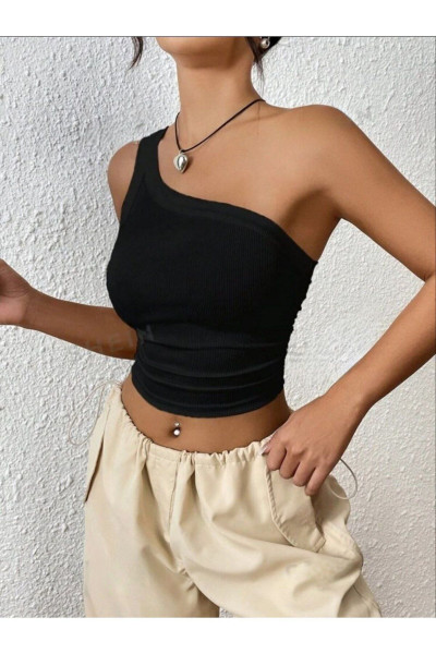 Kadın Siyah Tek Omuz Asimetrik Yaka Crop Büstiyer Kaşkorsa Omuz Crop Büstiyer Omuz Kadın Büstiyer Kadın Siyah Tek Omuz Asimetrik Yaka Crop Büstiyer Kaşkorsa Omuz Crop Büstiyer Omuz Kadın Büstiyer