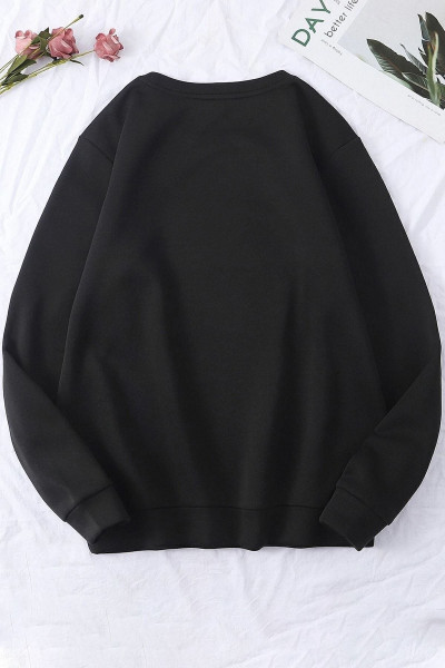 Unisex Kafadar Ayılar Baskılı Bisiklet Yaka Sweatshirt Unisex Kafadar Ayılar Baskılı Bisiklet Yaka Sweatshirt