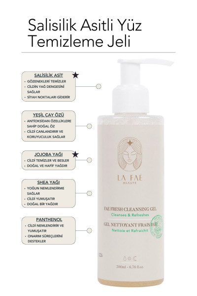 Her Cilt Tipine Uygun, Iki Aşamalı Ve Salisilik Asitli Yüz Temizleme Jeli | 200 Ml. Her Cilt Tipine Uygun, Iki Aşamalı Ve Salisilik Asitli Yüz Temizleme Jeli | 200 Ml.