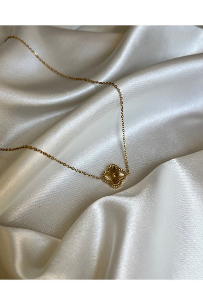 Van Cleef Şans Yonca Gold 316l Steel Çelik Kolye Van Cleef Şans Yonca Gold 316l Steel Çelik Kolye
