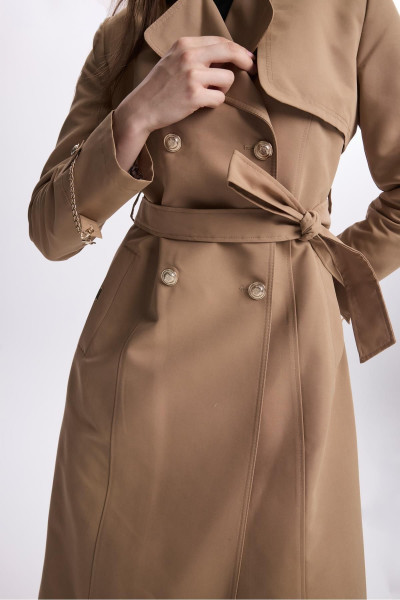 Zincir Detaylı Camel Trençkot 13560 Zincir Detaylı Camel Trençkot 13560