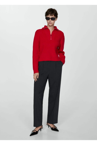 Yakası fermuarlı kazak Yakası fermuarlı kazak