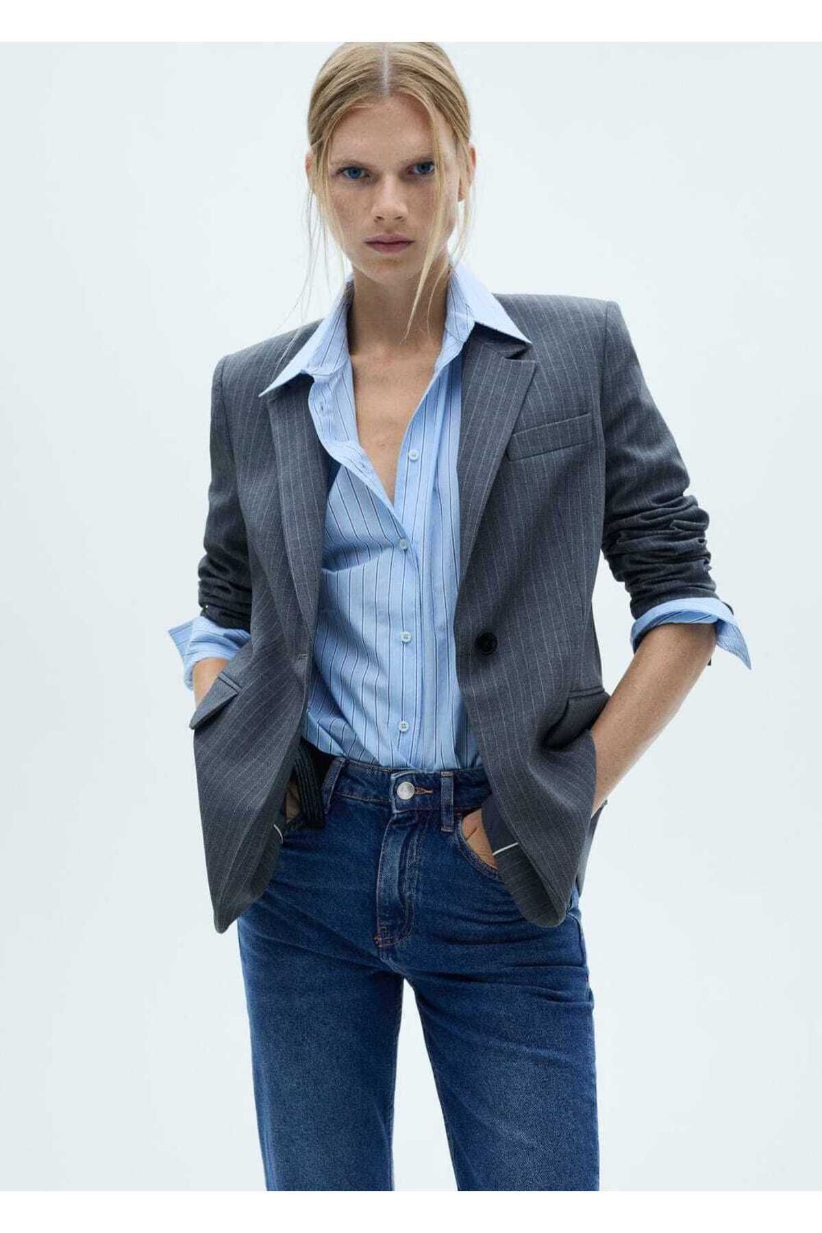 Matilda düz kesim orta bel jean pantolon Matilda düz kesim orta bel jean pantolon