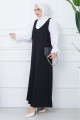 Nehir Örme Jile Elbise Siyah HM2389 Nehir Örme Jile Elbise Siyah HM2389
