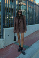 Kahve Süet Blazer Ceket Kahve Süet Blazer Ceket