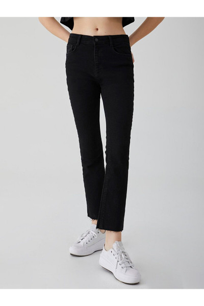 Lynda X Yüksek Bel Cropped Flare Cropped Flare Jean Pantolon Lynda X Yüksek Bel Cropped Flare Cropped Flare Jean Pantolon