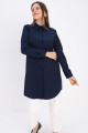 Lacivert Basic Gizli Patlı Gömlek Tunik Lacivert Basic Gizli Patlı Gömlek Tunik