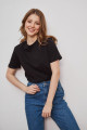 Kadın Siyah Ve Beyaz 2'li Paket Bisiklet Yaka Pamuklu Oversize T-shirt Lkr10242