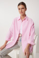 Oversize Basic Gömlek Pembe Ldd0003 Oversize Basic Gömlek Pembe Ldd0003