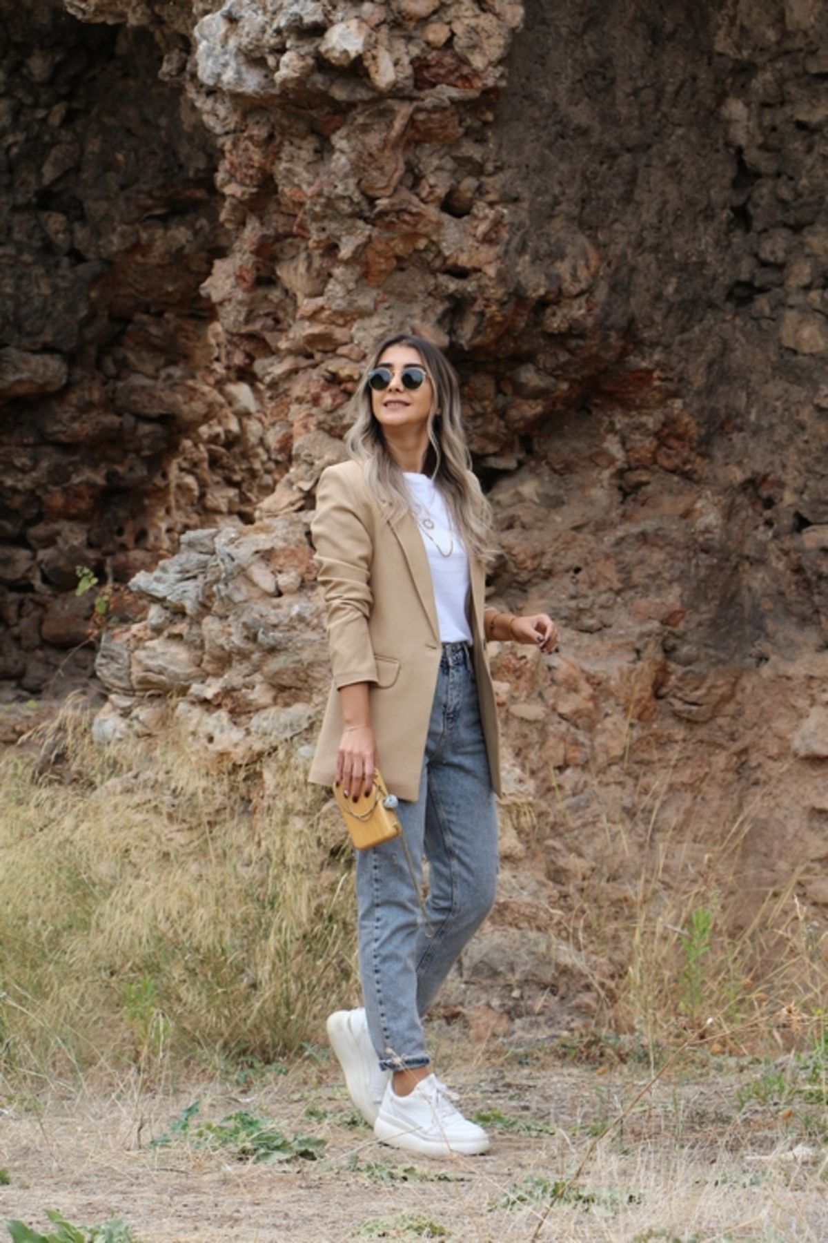 Kum Yün Efekt Blazer Kum Yün Efekt Blazer