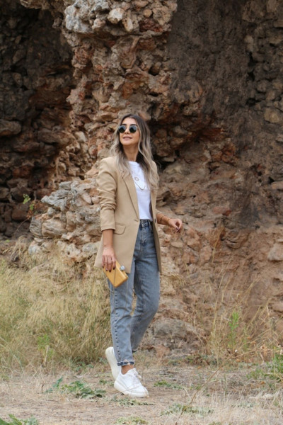 Kum Yün Efekt Blazer Kum Yün Efekt Blazer