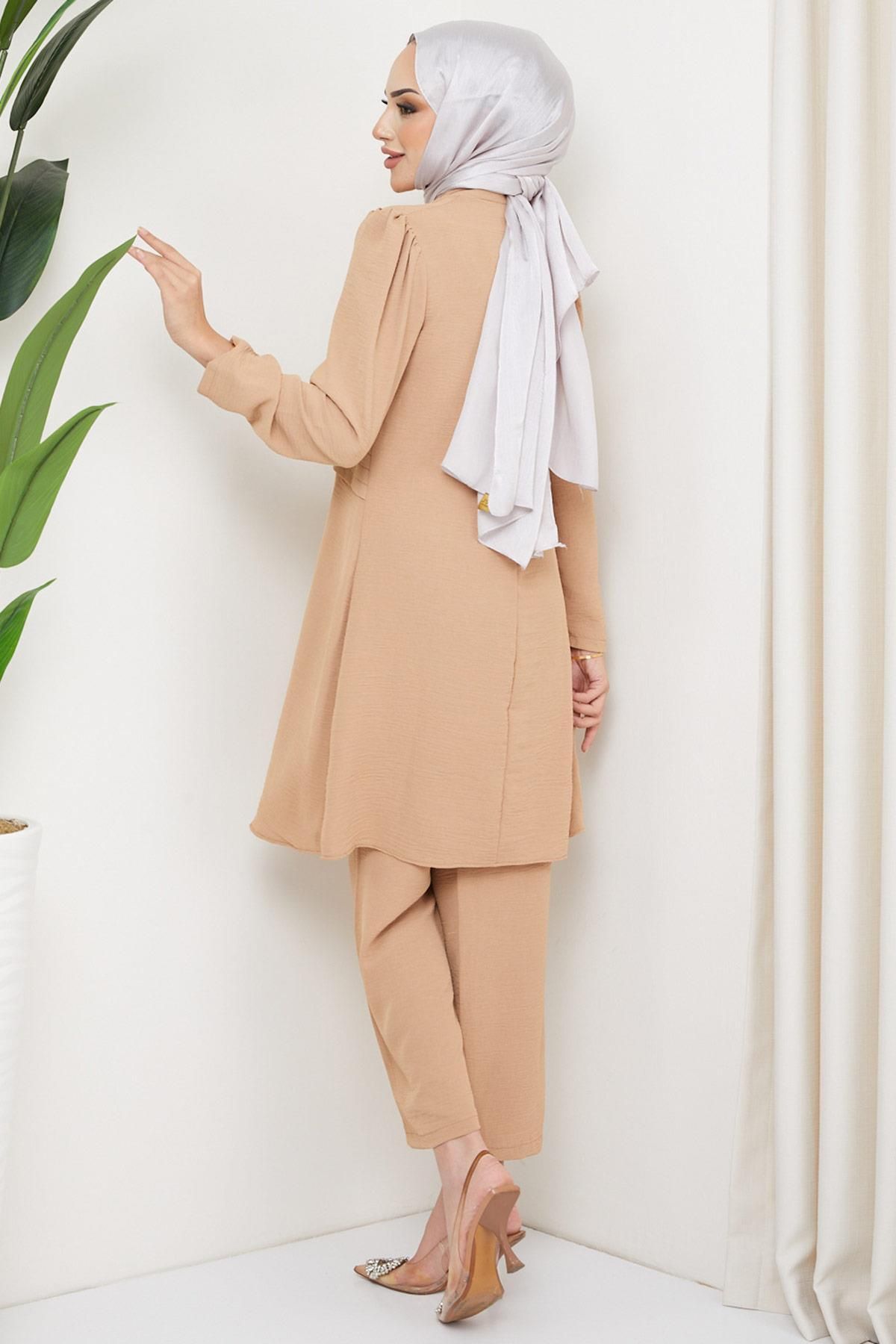 Taş Detaylı İkili Takım Camel HM2265 Taş Detaylı İkili Takım Camel HM2265