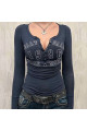 Vintage Lacivert Naat Faak Rock More Uzun Kollu Crop Vintage Lacivert Naat Faak Rock More Uzun Kollu Crop