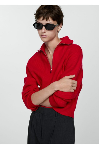 Yakası fermuarlı kazak Yakası fermuarlı kazak