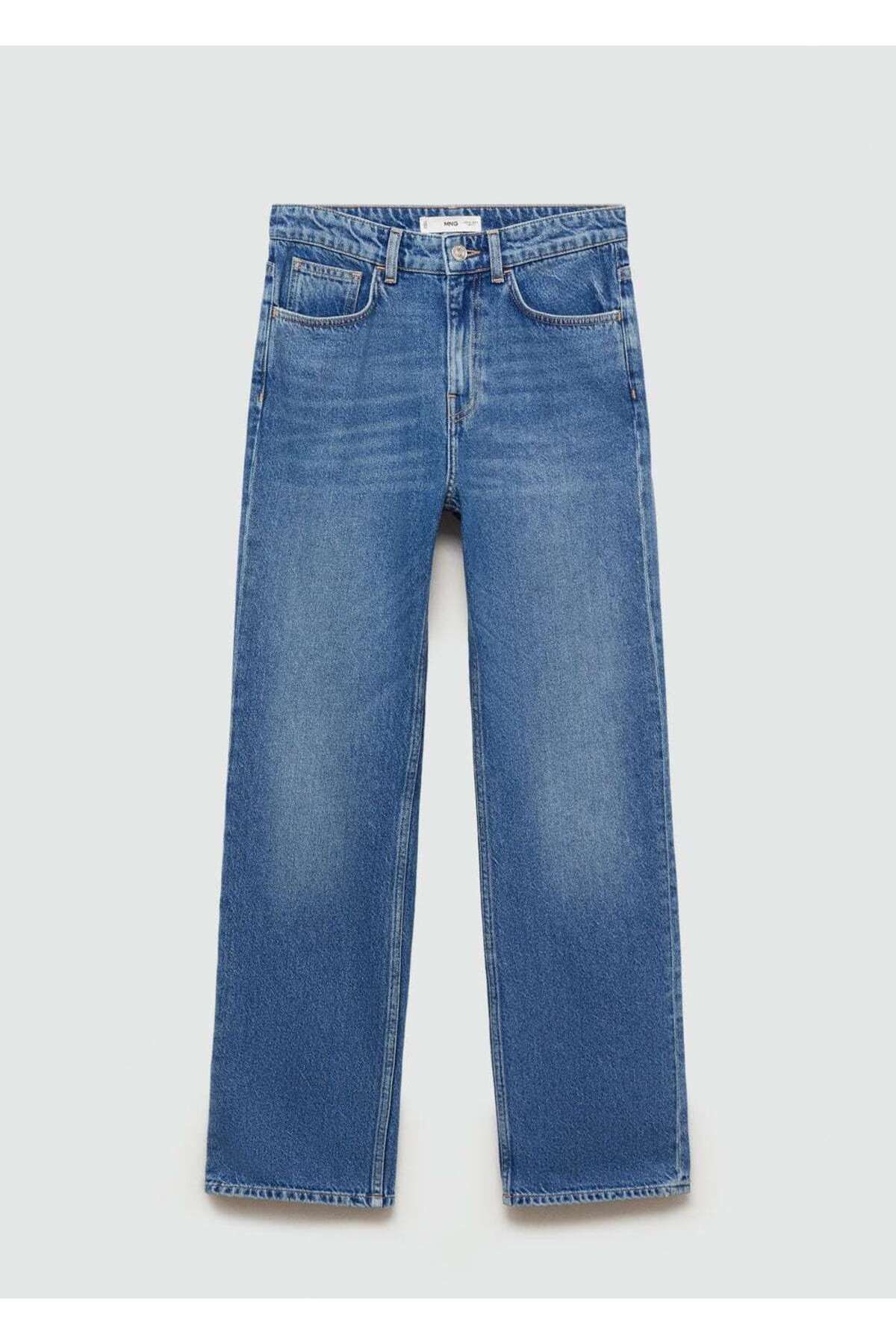 Matilda düz kesim orta bel jean pantolon Matilda düz kesim orta bel jean pantolon