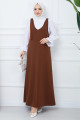 Nehir Örme Jile Elbise Kahverengi HM2389 Nehir Örme Jile Elbise Kahverengi HM2389