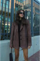 Kahve Süet Blazer Ceket Kahve Süet Blazer Ceket