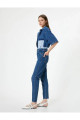 Yüksek Bel Kot Pantolon Düz Paça Slim Fit Pamuklu - Slim Fit Jean Yüksek Bel Kot Pantolon Düz Paça Slim Fit Pamuklu - Slim Fit Jean