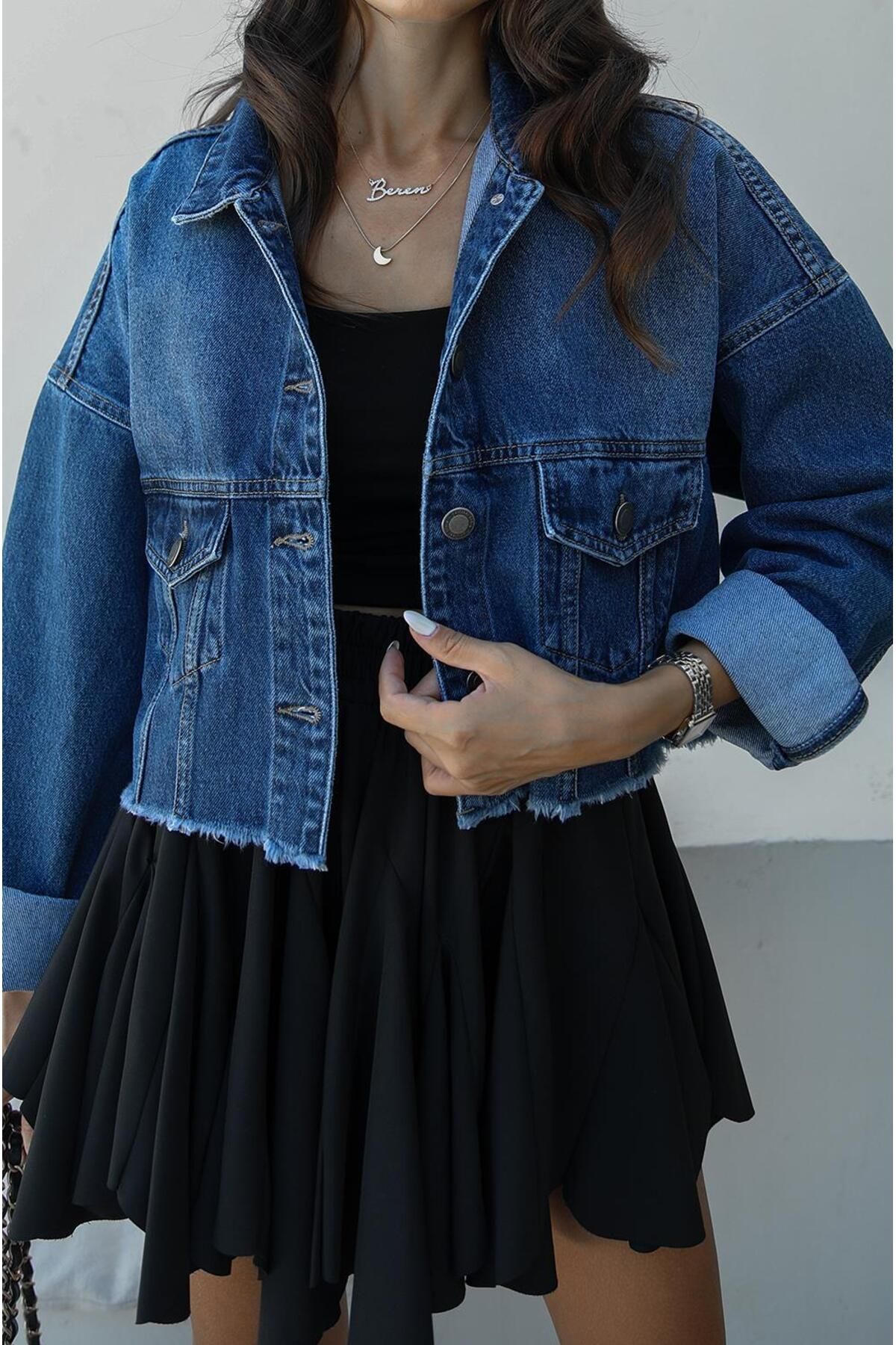Koyu Mavi Robbe Denim Ceket Koyu Mavi Robbe Denim Ceket