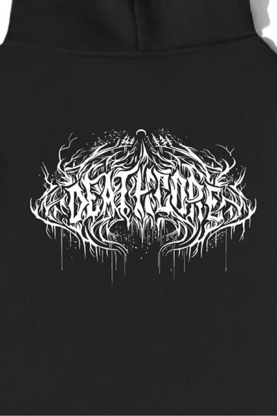 Unisex Oversize Deathcore Lettering Sweatshirt Hoodie Unisex Oversize Deathcore Lettering Sweatshirt Hoodie