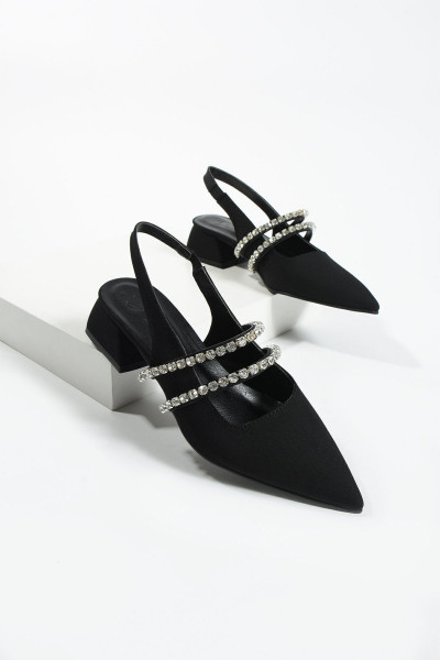 kadın taşlı şık babet-topuklu ayakkabı-LİNDA kadın taşlı şık babet-topuklu ayakkabı-LİNDA