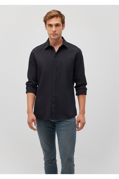 Siyah Gömlek Slim Fit / Dar Kesim 0211091-900 Siyah Gömlek Slim Fit / Dar Kesim 0211091-900