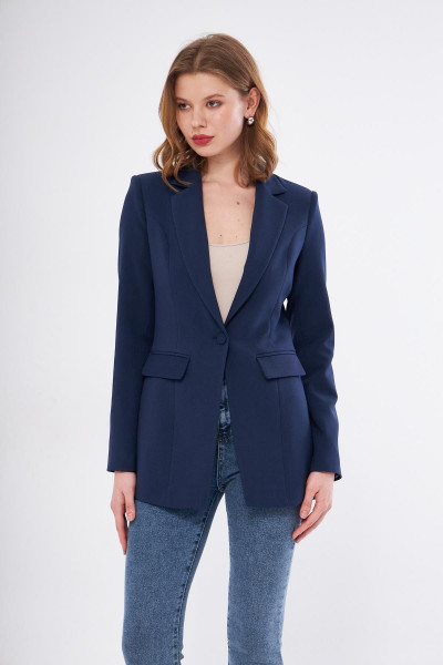 Tek Düğme Klasik Ceket Lacivert Tek Düğme Klasik Ceket Lacivert