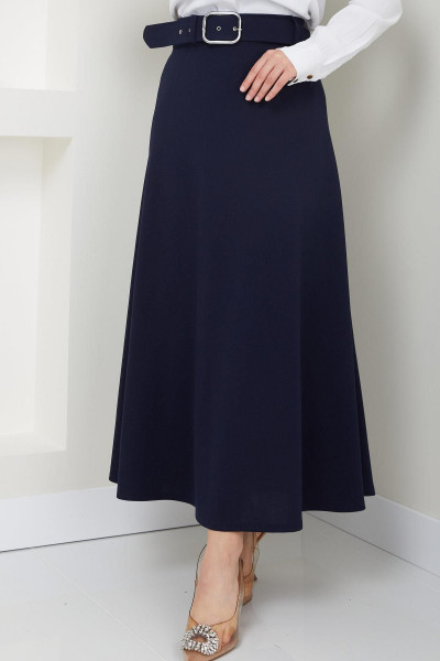 Kemerli Mevlana Etek Lacivert HM2370 Kemerli Mevlana Etek Lacivert HM2370